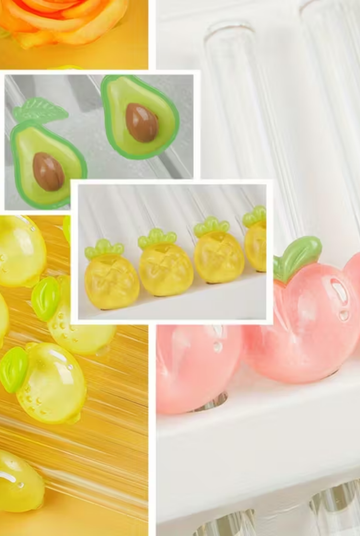 Pfirsich Design | Glas Strohhalm