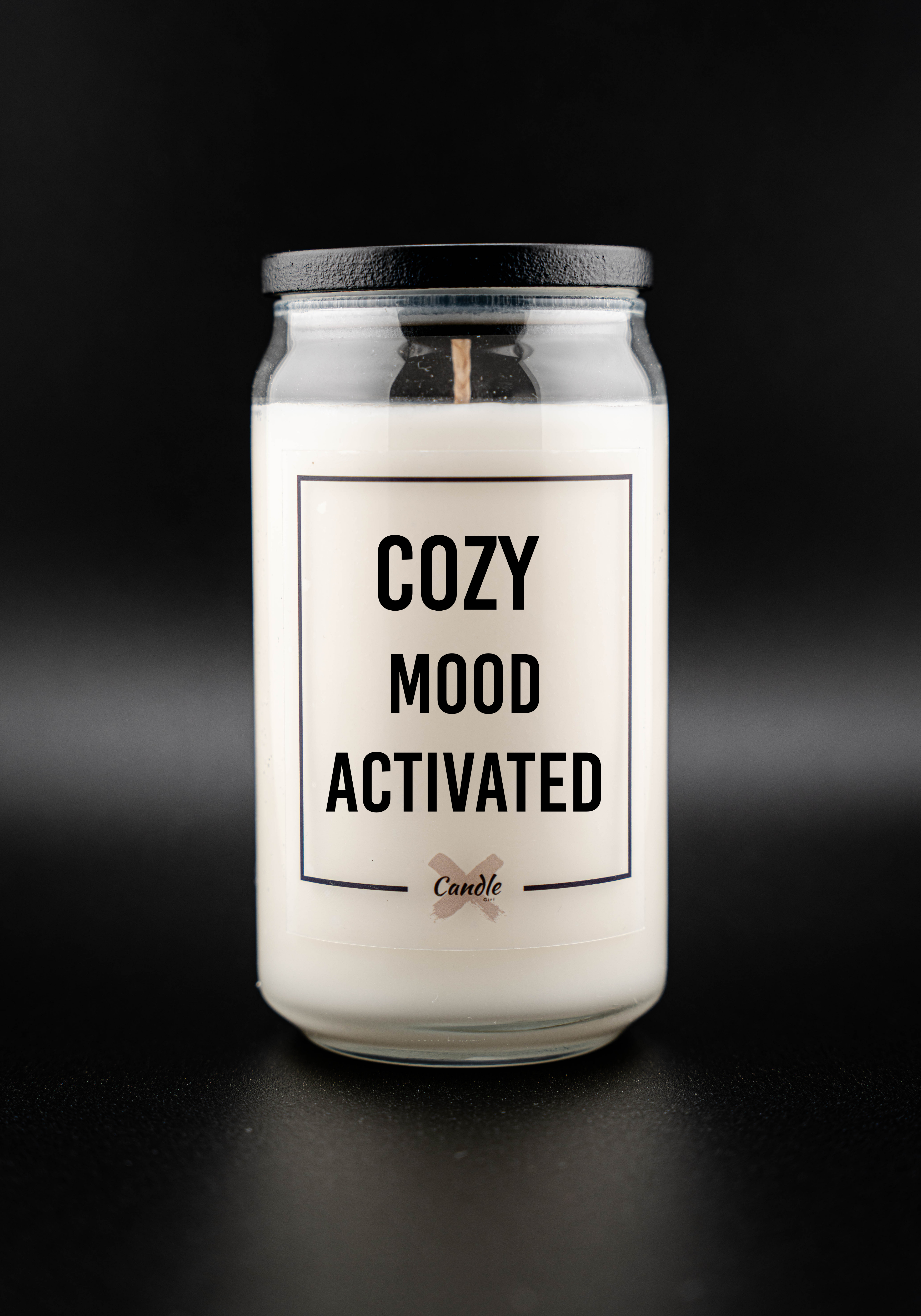 Kerze mit Spruch | COZY MOOD ACTIVATED
