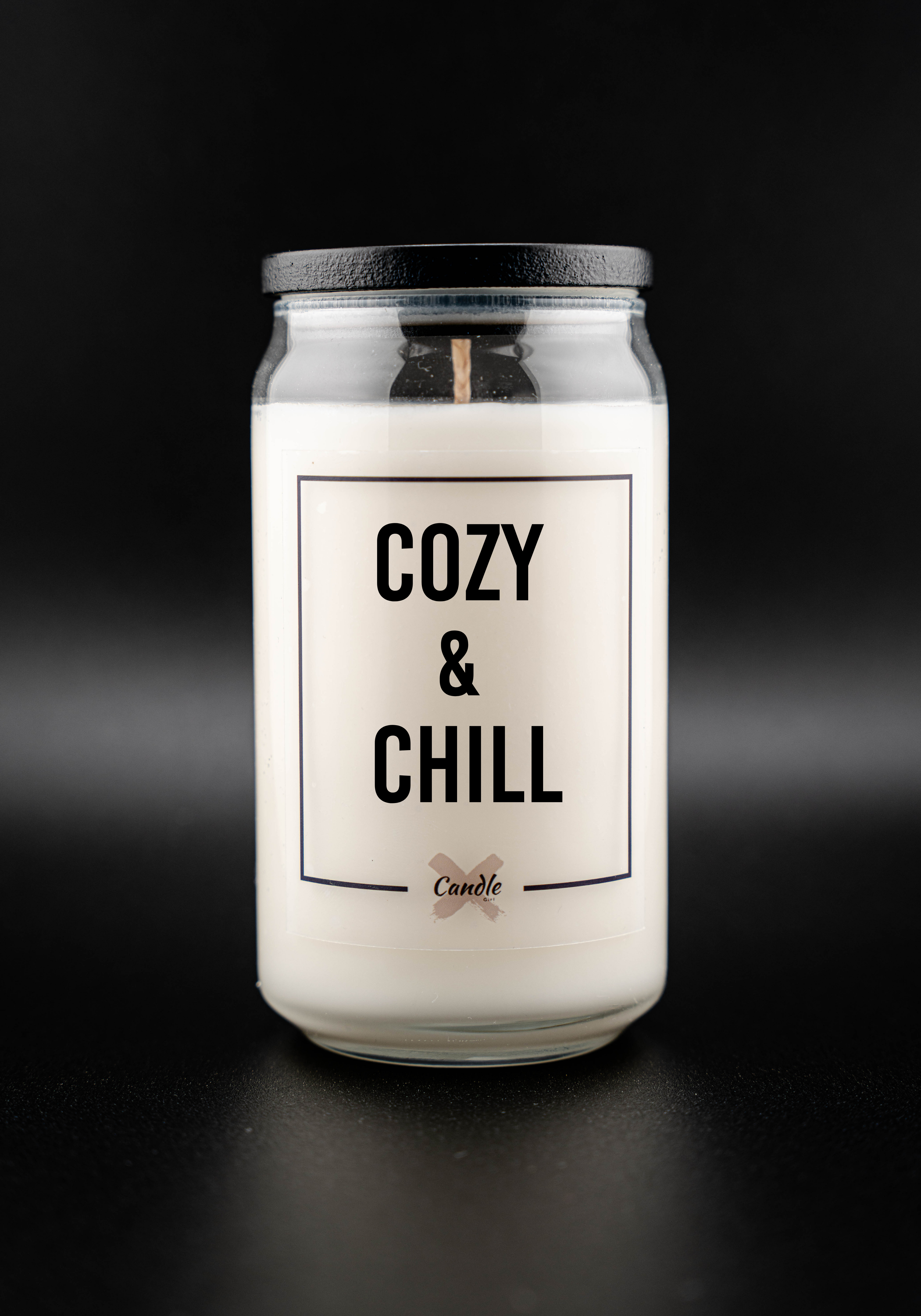 Kerze mit Spruch | COZY & CHILL