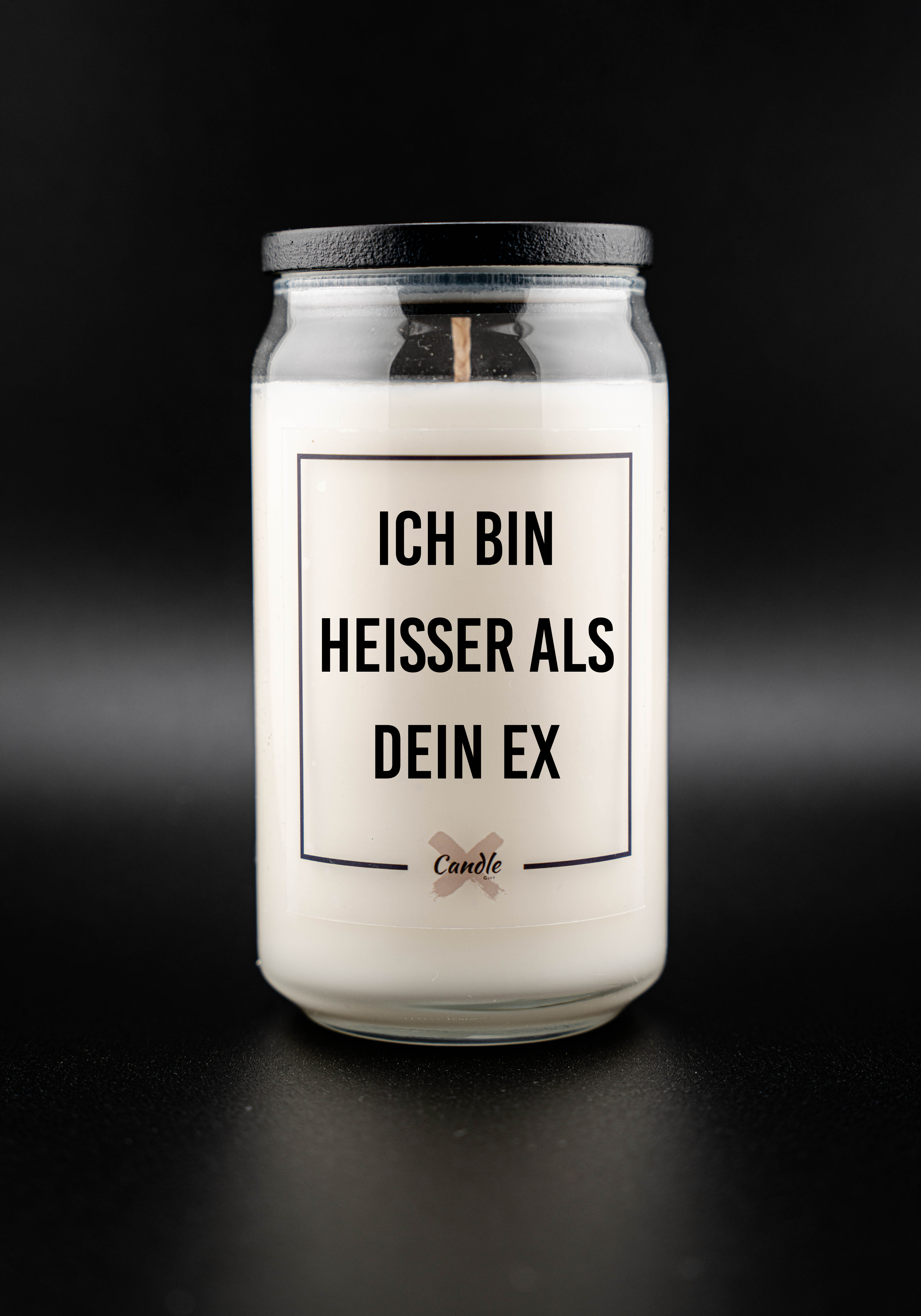 Kerze mit Spruch | ICH BIN HEISSER ALS DEIN EX