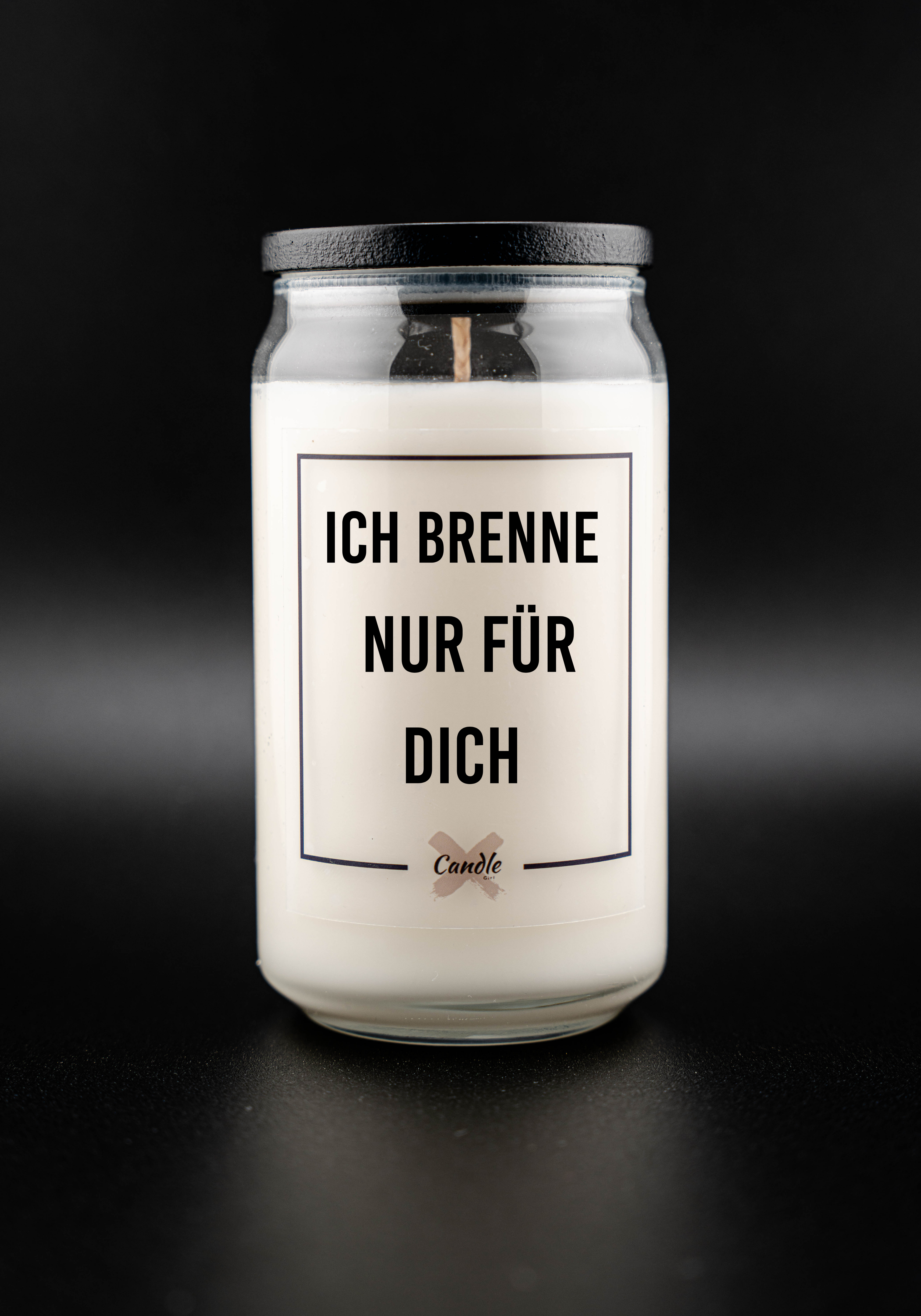 Kerze mit Spruch | ICH BRENNE NUR FÜR DICH