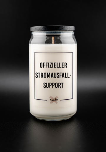 Kerze mit Spruch | OFFIZIELLER STROMAUSFALL-SUPPORT