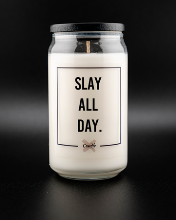 Kerze mit Spruch | SLAY ALL DAY.